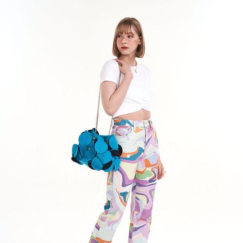 Suin Flower Chain Bag - Blue
