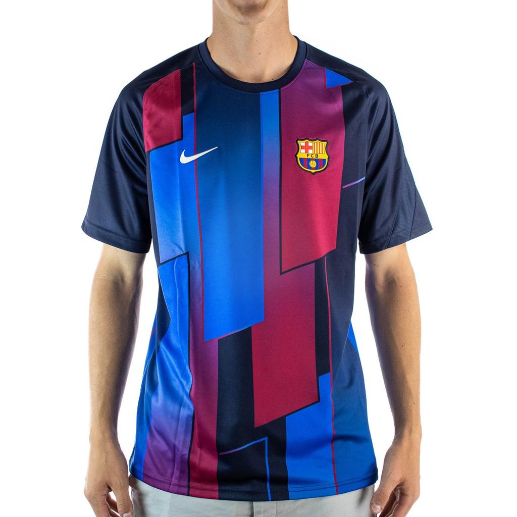 Nike FC Barcelona 21-22 Pre-Match Jersey 'Navy Blue' Men's CW4874-452