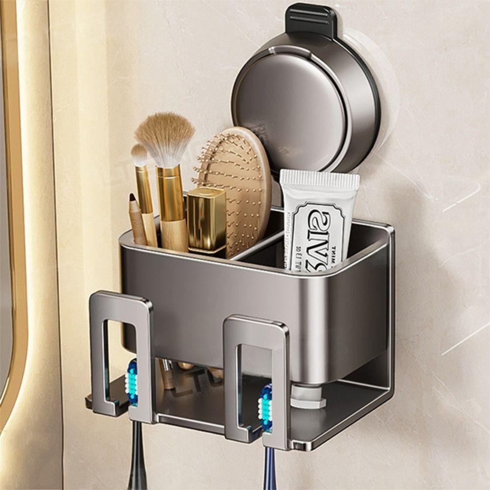 

Wall-mounted Electric Toothbrush Holder Toothpaste Dispenser with Cup Personal Care 2 Person