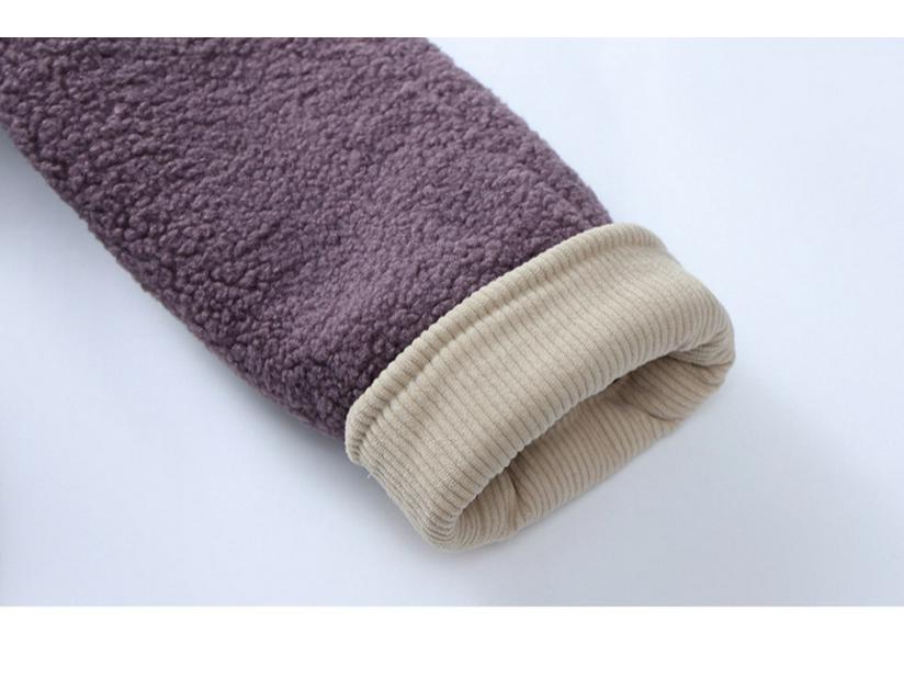 Women's Hooded Lamb Wool Cotton Jacket - Velvet, Thick, Casual Winter Coat for Middle-Aged & Elderly Moms