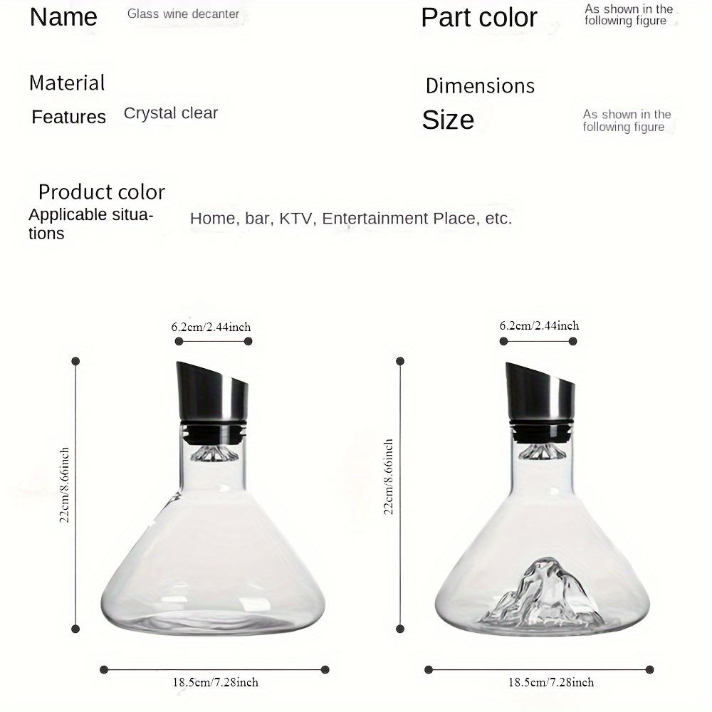 1ks karafa na víno 50,72oz karafa na víno Kreativní transparentní ledový design Bezolovnaté křišťálové sklo Příslušenství na víno Barwarové karafy