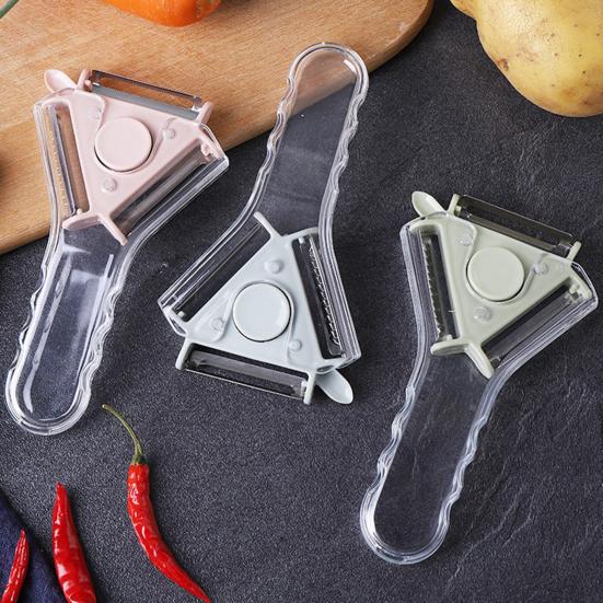 Vegetable Peeler Stainless Steel Blade Potato Shredder Tool with Ergonomic Handle Easy Switch