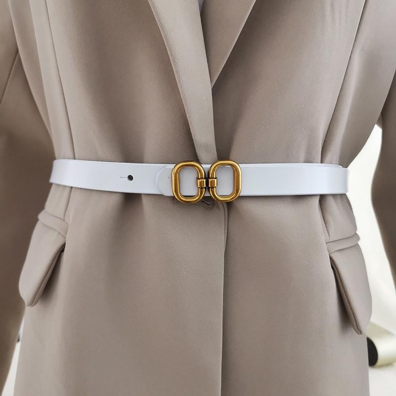 Leather Women Waist Belt Accessories With Alloy Buckle For Dresses And Outerwear