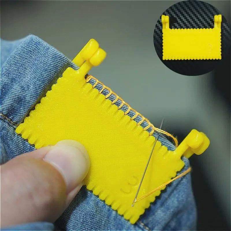 1pc Easy Sewing Guide for Beginners & Seniors - Plastic Hand Sewing Tool with 4mm & 3mm Spacing for DIY Crafting