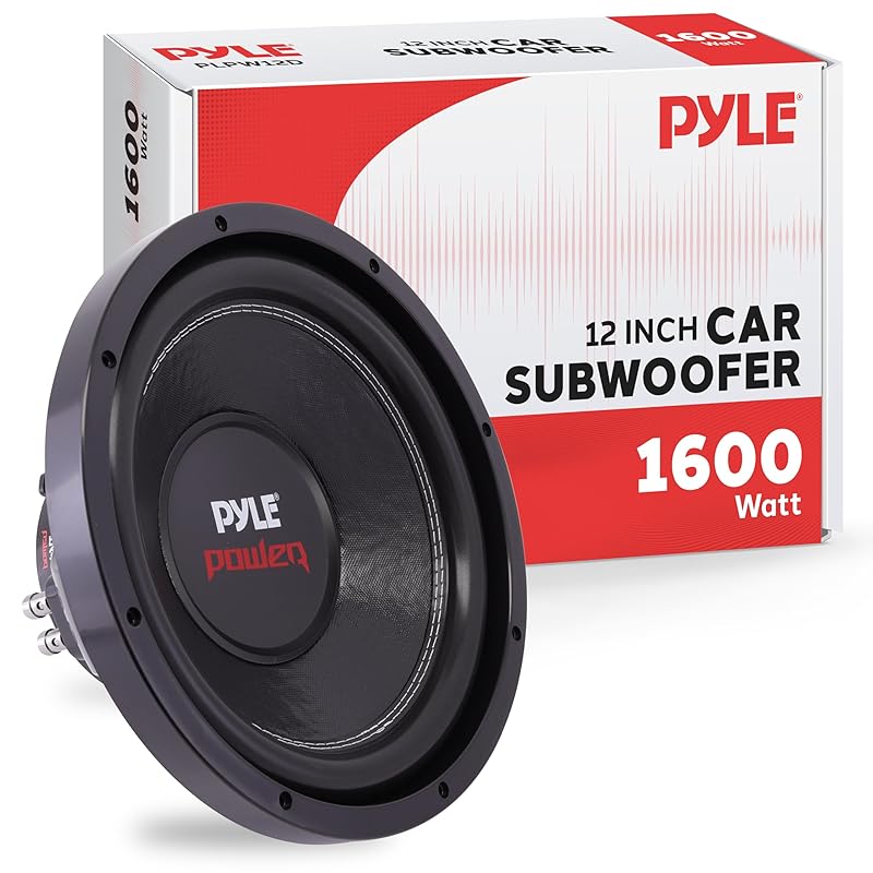 

[Pyle Diameter 30cm subwoofer Built-in speaker] maximum output 1600W Rated output 800W Easy to install 4-layer double voice coil (5cm) Impedance: 4
