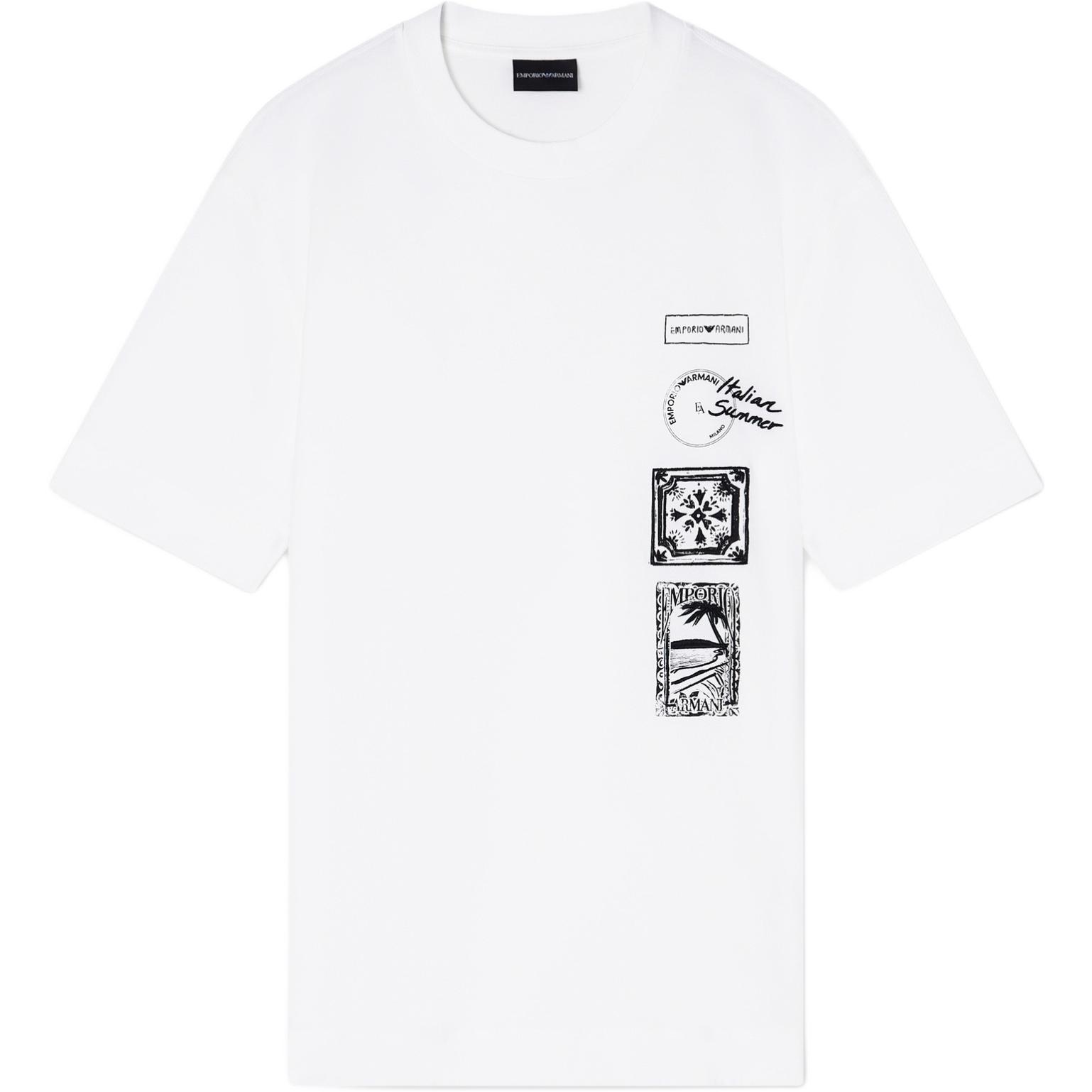 

Emporio Armani Pure Short Sleeve Printed Casual Floral Logo Pullover T-Shirt Unisex tops EM004994AF24470 M