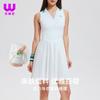 Womens Tennis Dress With V-Neck Waist-Cinching Fit Pleated Skirt Quick-Dry Sportswear Badminton Pickleball Active