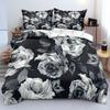 3pcs Duvet Cover Plants Flowers 3D Print Bedding Set Zipper Closure Ultra Soft Microfiber Kids Boys Girls Teens+2 Pillowcases