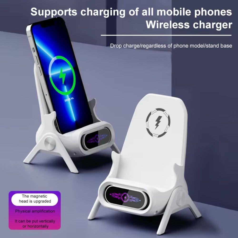 Mini Chair Desktop Phone Stand 15W Phone Lazy Holder for iPhone/Samsung/Xiaomi Phones Tablet