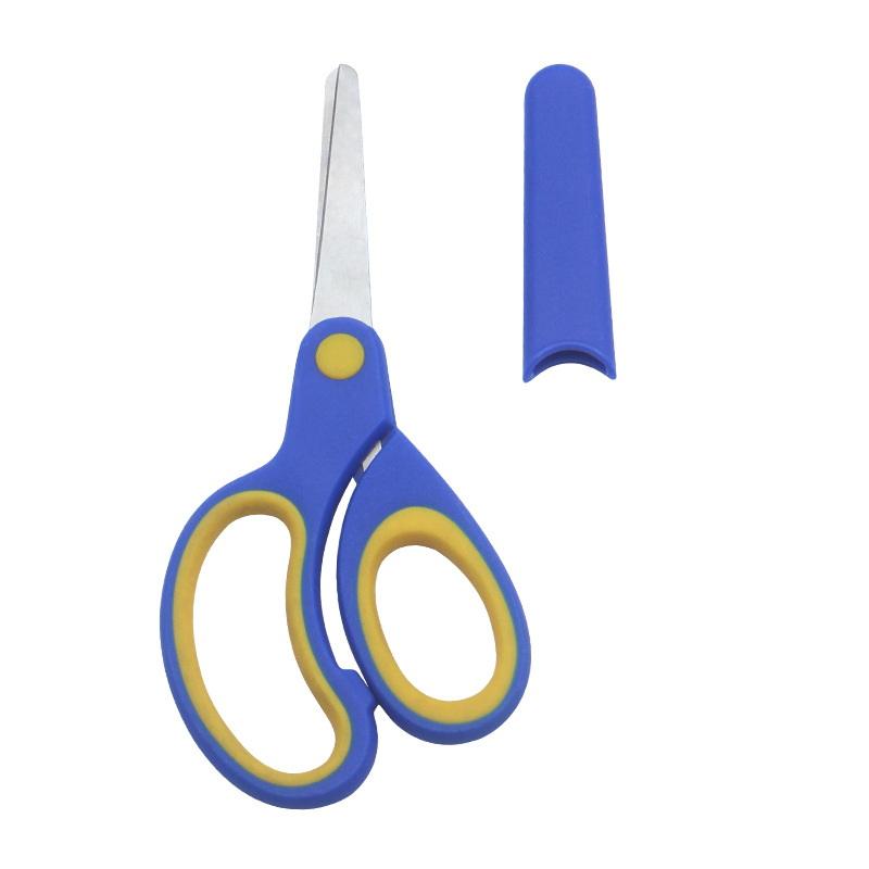 Left-Handed Scissors Student Stainless Steel Colorful Cute Scissors Children'S Small Scissors Simple Safety Office Scissors