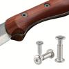 Stainless Steel Hex Socket Flat Head Screws and Nuts, Ideal for DIY Knives, Furniture, Luggage Production and Repair, Fastening Sheet Materials