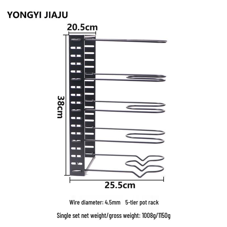 

Многофункциональная кухонная стойка для хранения кастрюль и крышек