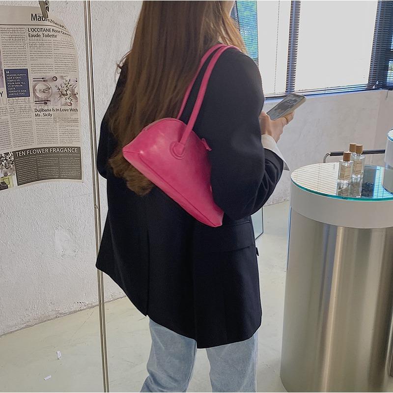 

Сумка-багет в стиле ретро с масляным воском и длинной ручкой, сумка через плечо под мышкой розы красного