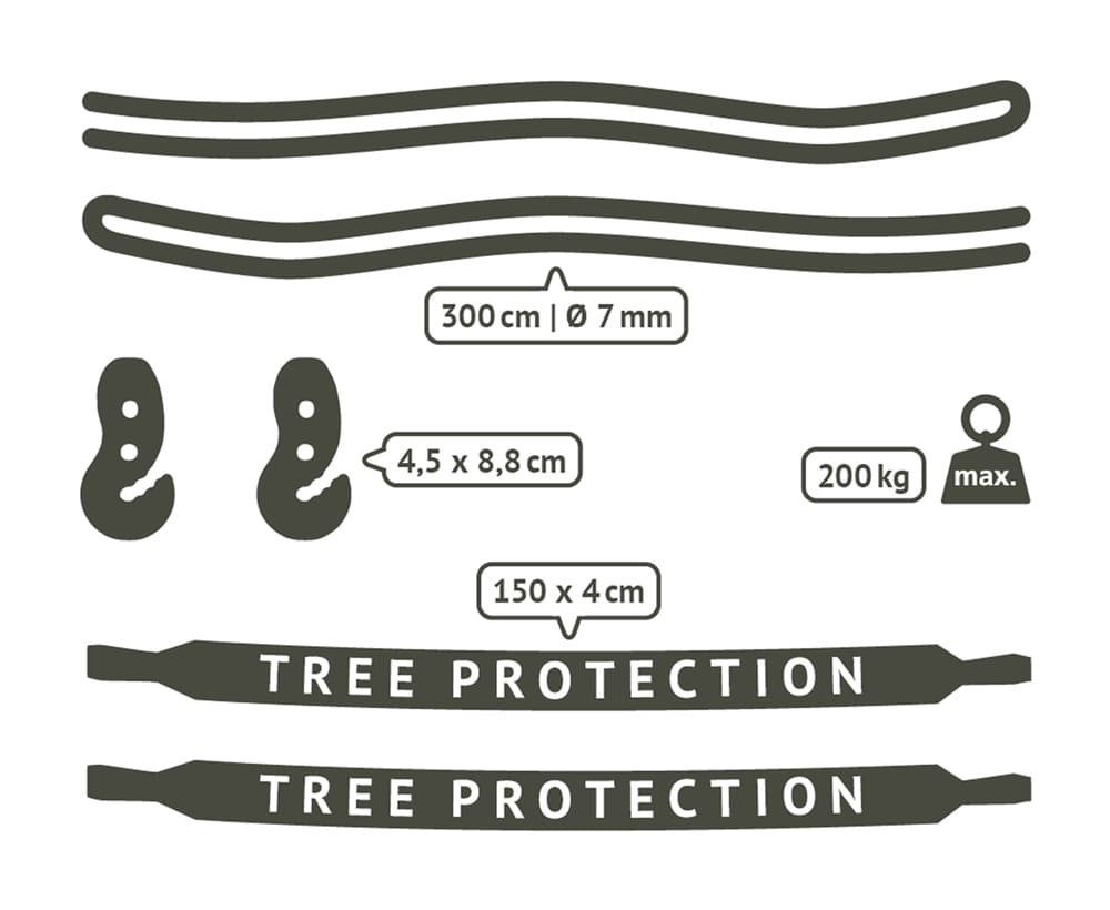 Mounting Kit For Treemount Hammocks - Black