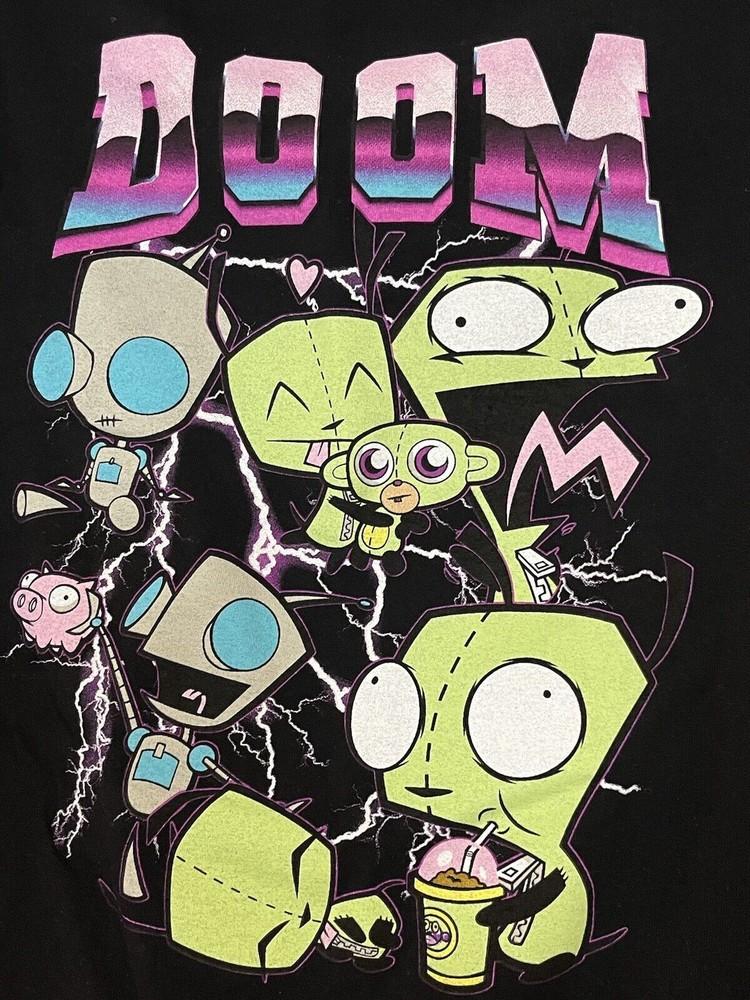 Футболка Invader Zim Doom Junior Унисекс Хлопковая Футболка Все Размеры S-5XL CO257 Унисекс Футболка XXL