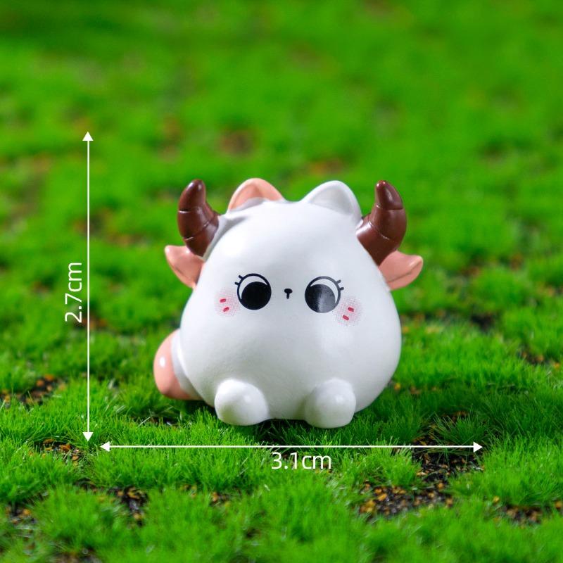 Cute 12 Zodiac Sign Cat Figurines Garden Landscaping Decorations Blind Bags Hanging Accessories and Small Ornaments