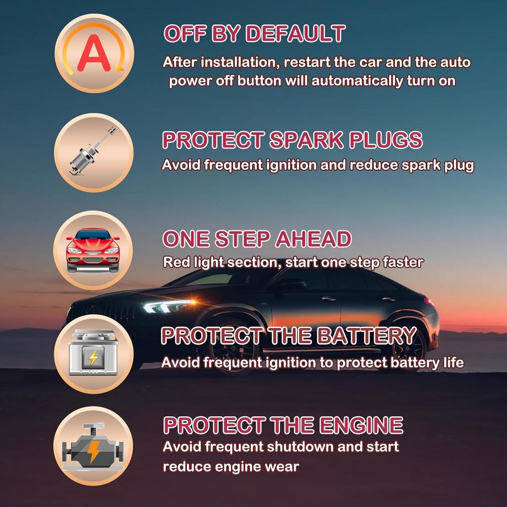 Auto Start Stop Eliminator for Jeep Wrangler JL JLU 2018-2025 and Gladiator JT -2025 Upgrade Plug Play Engine System Cable Easy tallation(Not fit