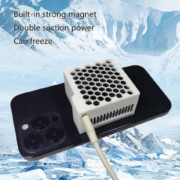Phone Tablet Cooling Fan Radiator Honeycomb Pattern Low Noise Cooling System Semiconductor Magnetic Heat Sink Portable
