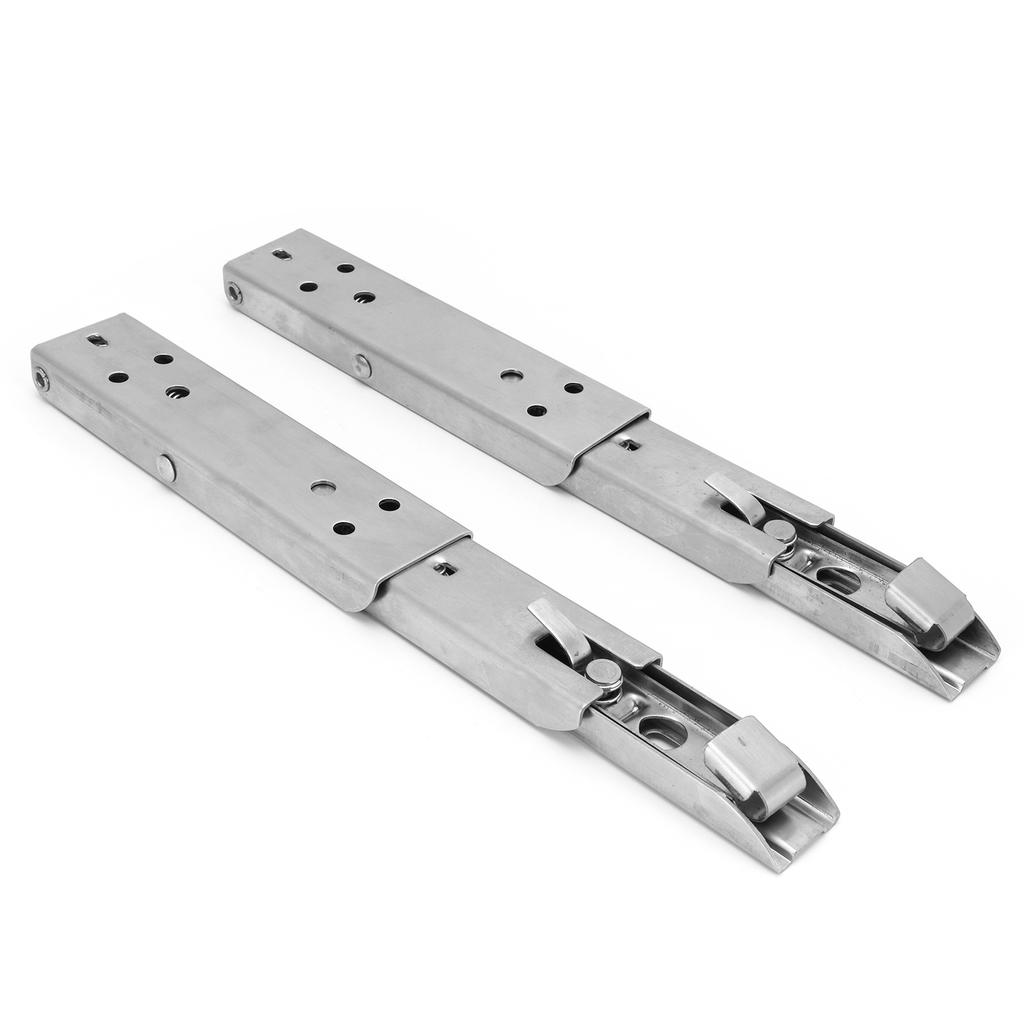 2Pcs Folding Shelf Bracket Stainless Steel Wall Mount Spring Loaded Support Rack