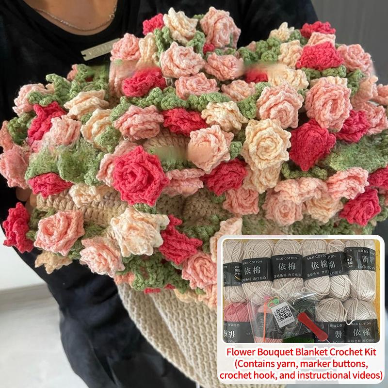 Rose Blanket Material Package Bell Orchid Handmade Birthday Gift For Girl Wedding Blessing Blanket Handmade Material Diy Gifts