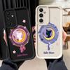 Sailor Moon Cat Manga Phone Case for Samsung Galaxy A54 A53 A06 A25 A35 A73 A72 A71 A55 A15 A52 A51 Soft Shell