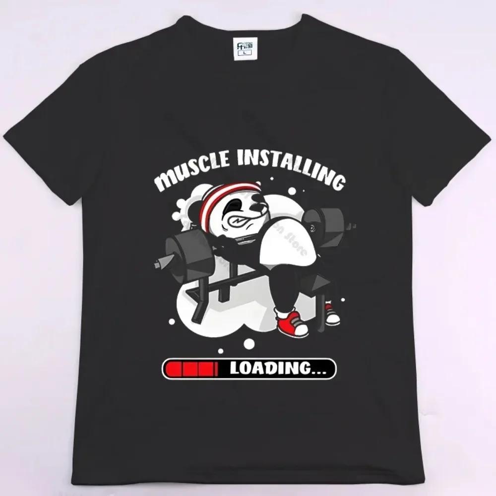 BUNS OF STEEL Králík Fitness Legrační Gym Krysa Bodybuilding Tričko s výstřihem Pánské Neformální tričko s krátkým rukávem Oversized