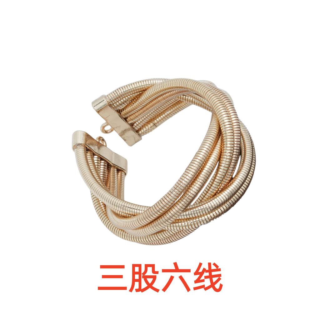 Exaggerated Necklace Woman - Unique Snake Bone Multi-Layer Triple-Wrapped Ring-Shaped Metal Necklace