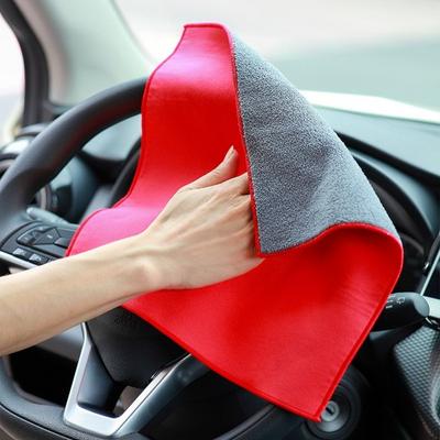 Tri veľkosti Zahustené lemovanie Utierka na umývanie auta Absorpcia vody Obojstranná fleecová čistiaca handrička