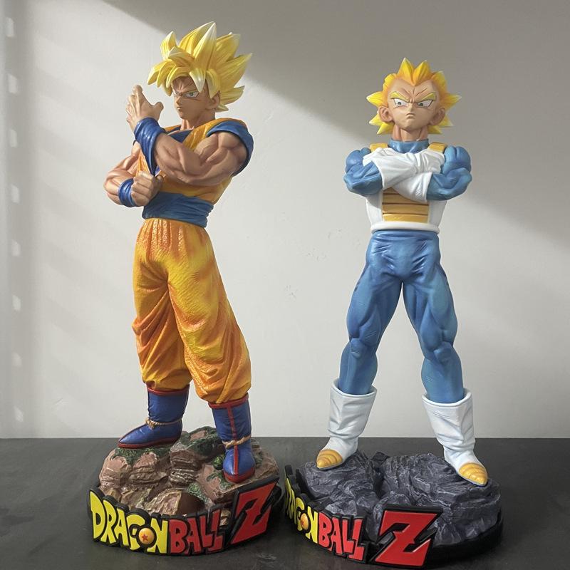 31cm Anime Dragon Ball Z Super Saiyan Son Goku VS Vegeta Relation Ver. GK PVC Action Figure Statue Collection Model Toys Doll