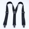 3.8cm Wide Work Suspenders with 3 Gripper Clasps Elastic Pants Braces  Business