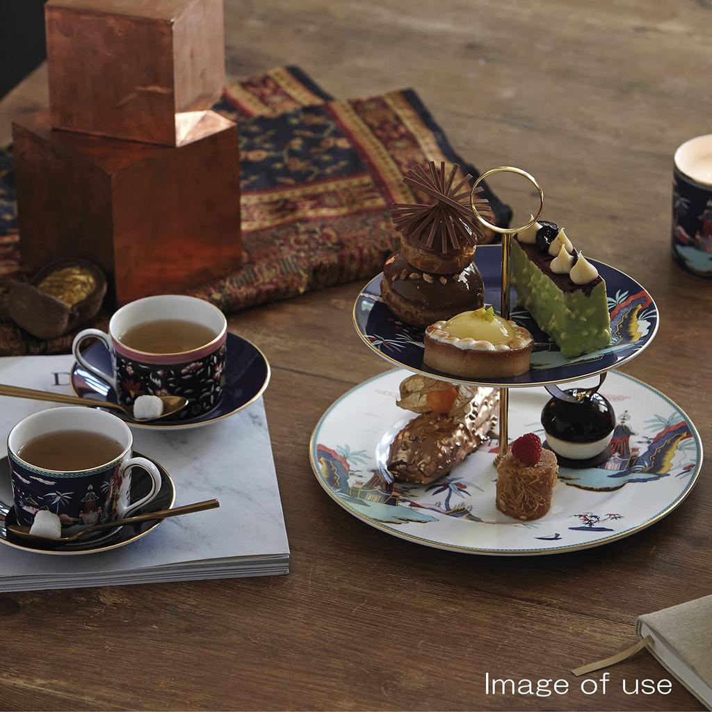 [Officially Imported] Wedgwood Wanderlust Blue Pagoda Teacup & Saucer 200ml, Wedding Gift, 40031709