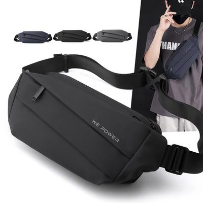 Sac Banane Homme Ceinture de Taille Sac Imperméable en Nylon Polyvalent Voyage Escalade Sports Mode Homme Sac Sling Poitrine Fesses Hanche
