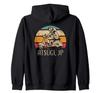 Atsugi Japan Vintage Style Scooter Design Zip Hoodie