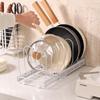 Retractable Pot Lid Rack for Kitchen Countertop Storage