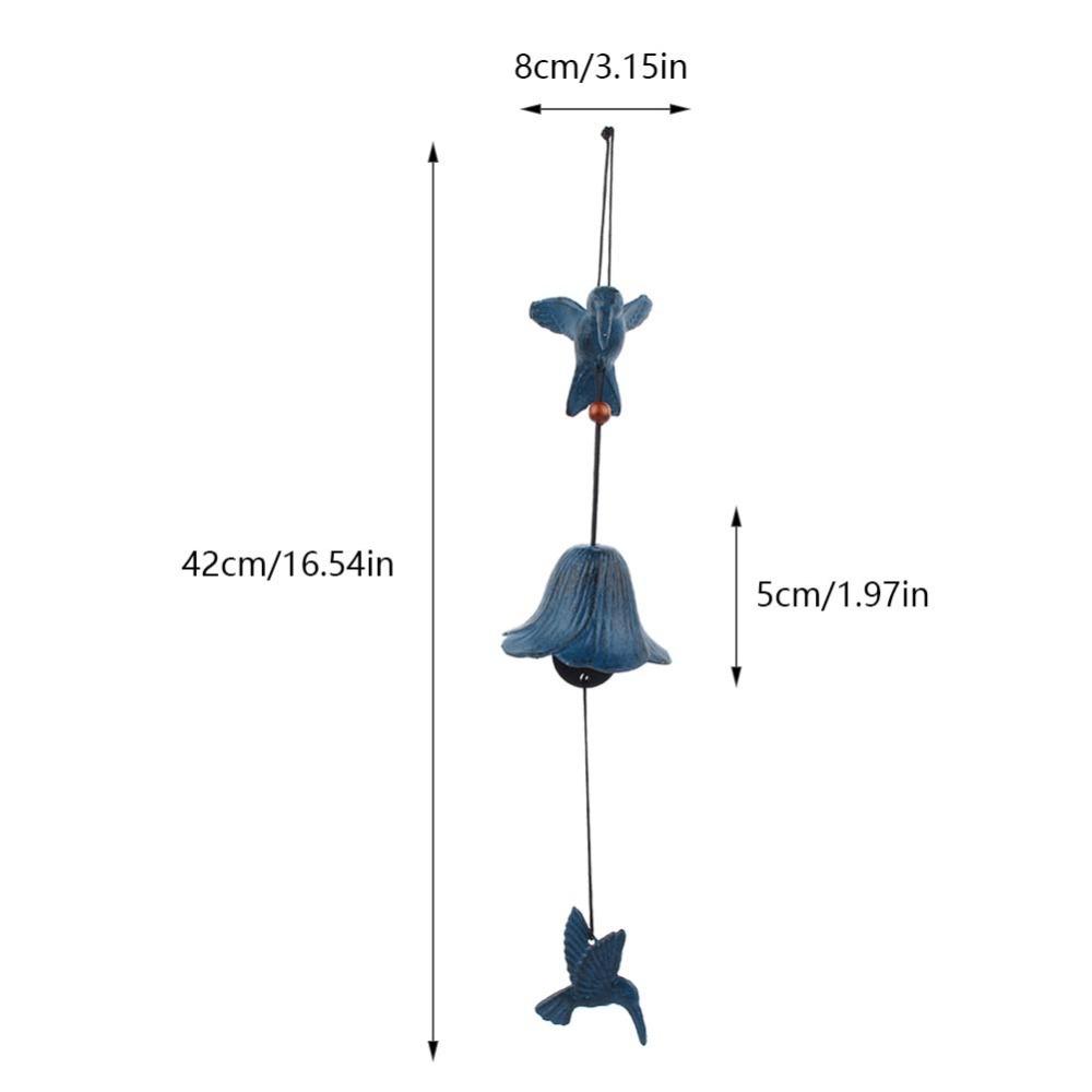 16.54in Hanging Wind Chimes Metal Outdoor Wind Decor Yard Wind Chimes Patio Ornament