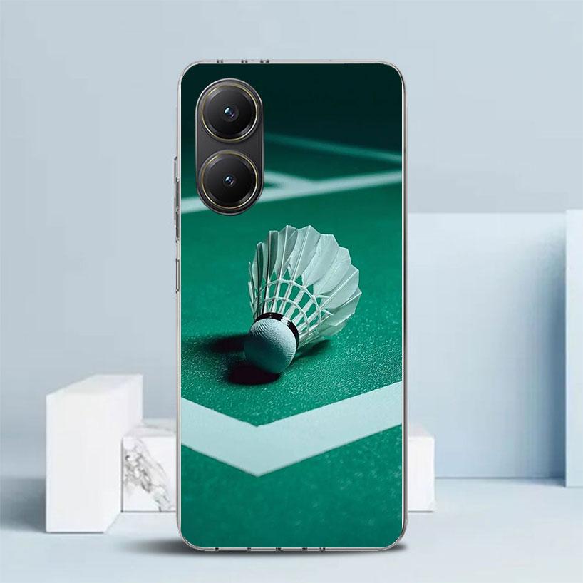 Badminton Sport Soft Cover for Xiaomi Poco F7 Ultra X7 X6 X5 Pro M7 Phone Case Redmi 15 15C 13 13C 12 12C 10 10C Print Shell Poc