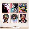 for Living room Home Decor no frame Wall Art Pictures Colorful Charming Girl Canvas Painting Prints Decoration