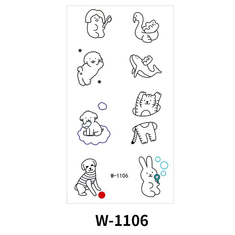 Cartoon Tattoo Sticker Waterproof Small Fresh Children Cute Tattoo Sticker