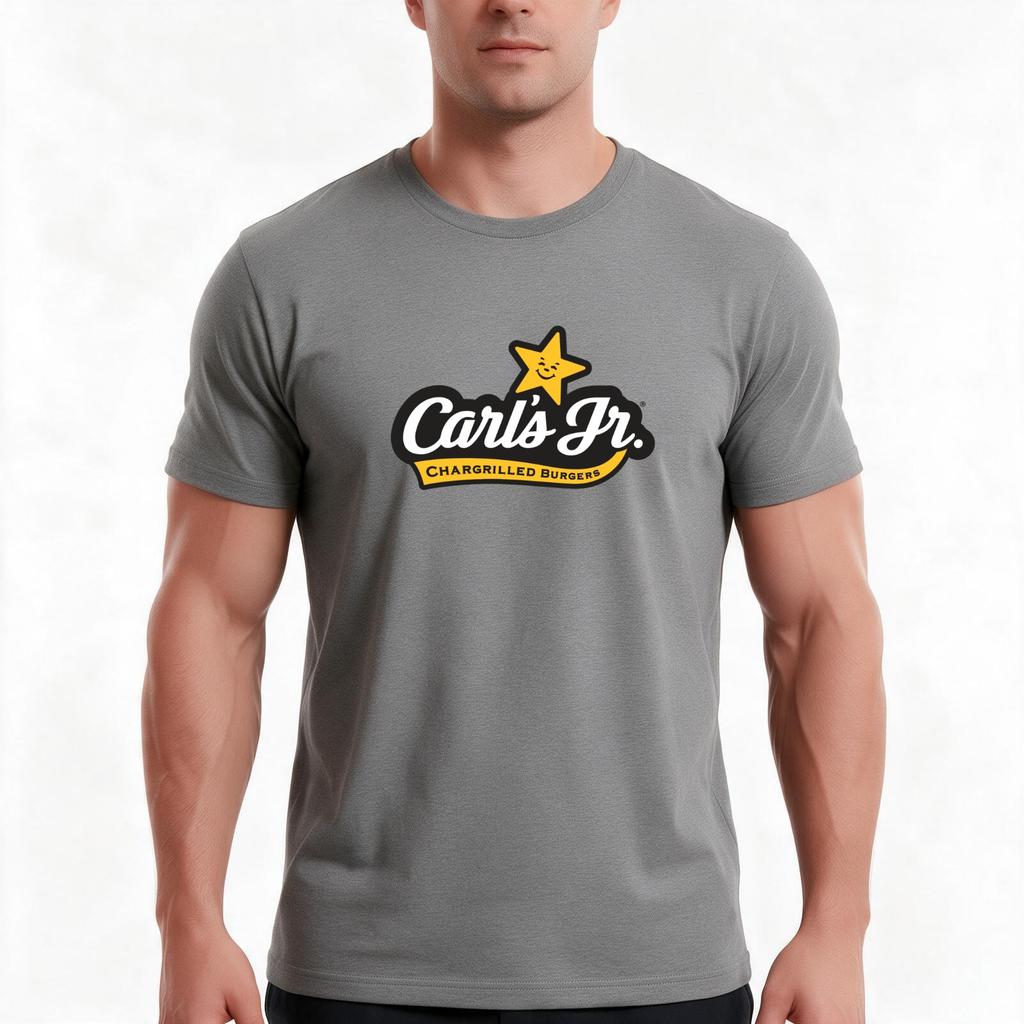 Carls Jr Restaurants Tshirt Summer Casual Cotton Tee Oversized Streetwear Tops Vintage Graphic Print Unisex Unisex Unisex