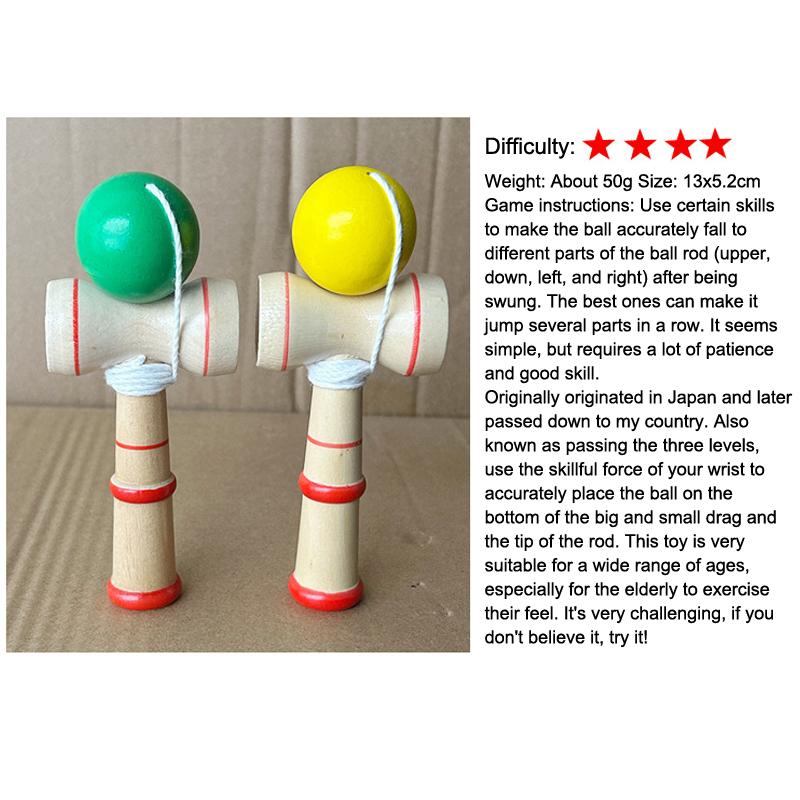 Wooden Toy Professional Skillful Juggling Ball Catch Ball In Cup Traditional Game Hand Eye Coordination Education For Children