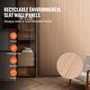 VEVOR Wood Slat Acoustic Panels, 8 PCS 96 X 6 Inch, WPC Accent Wooden Wall Panels for Modern Interior Wall