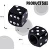 4Pcs Aluminum Alloy Tire Valve Caps Dice Wheel Stem Tyre Tire Wheel Stem Air Valve Dust Cover For Car Truck Motorcycle Bike