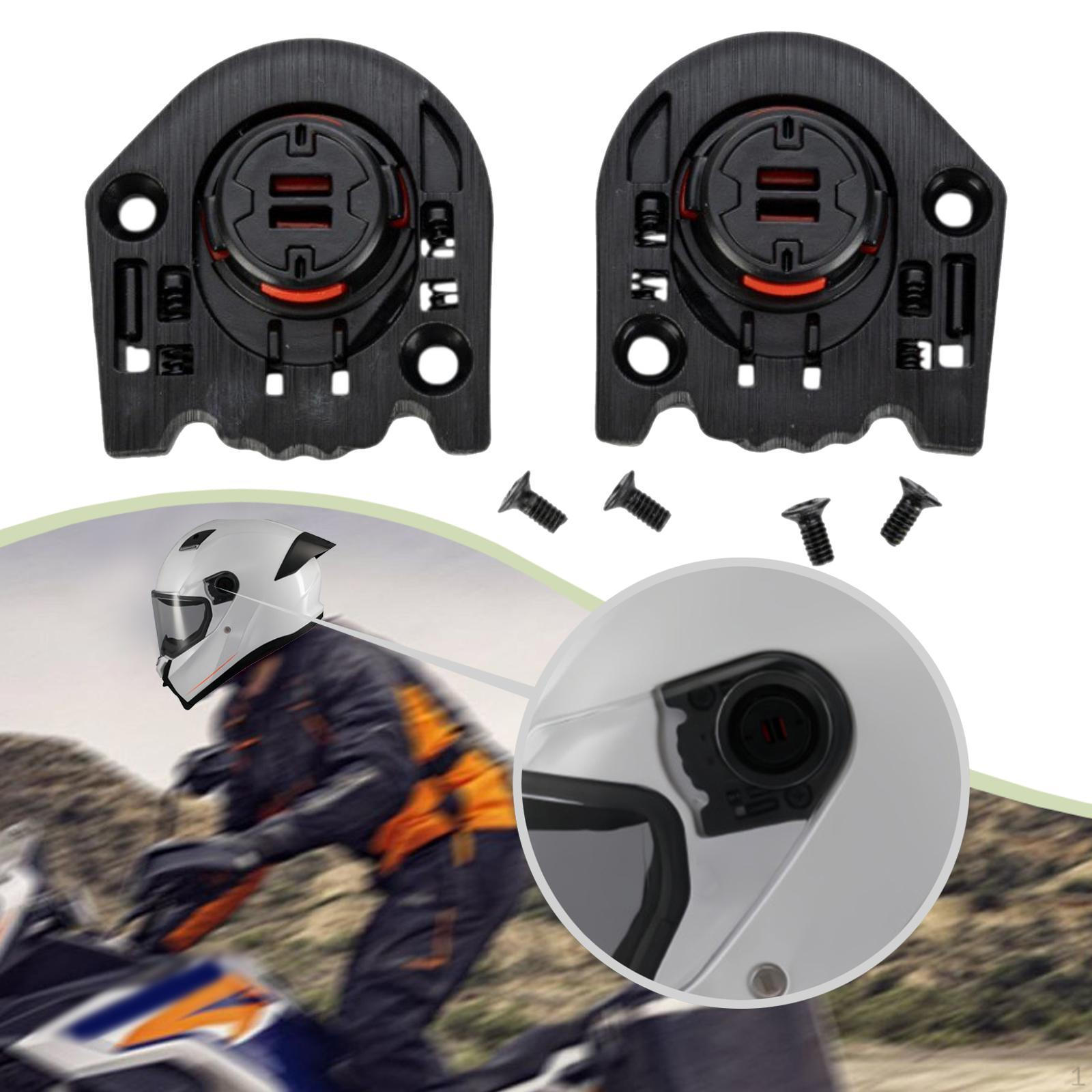 

2Pcs Motorbike Helmet Visors Base Plates Riding Bases Replace Parts Spare Quick Install