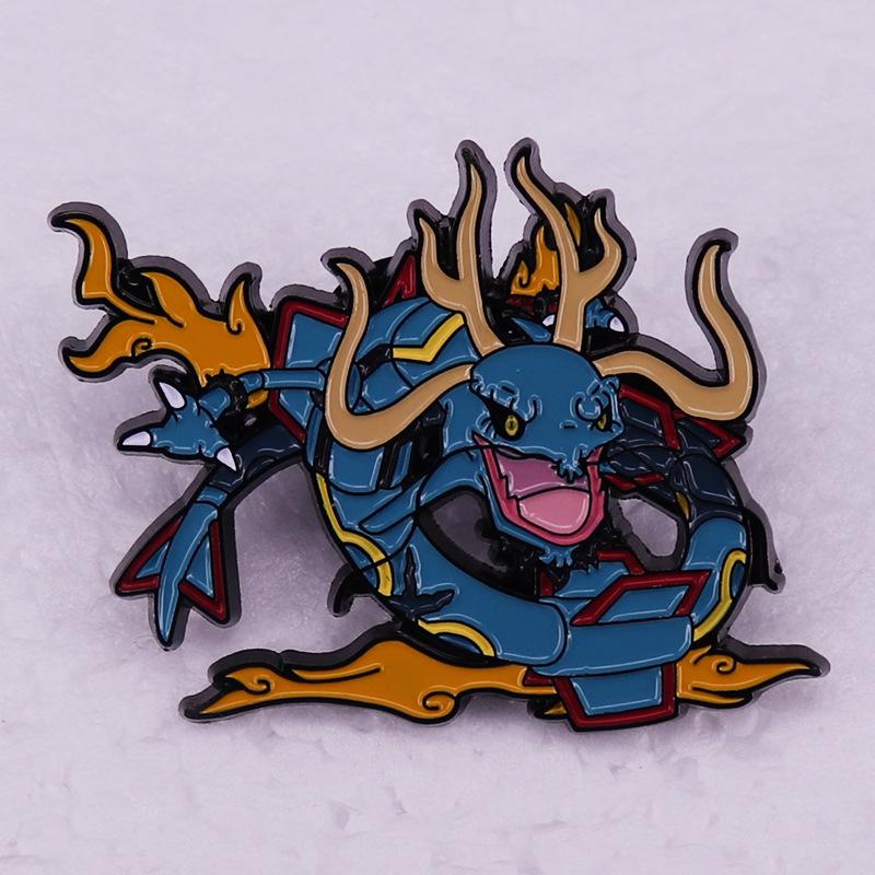 

One Piece Kaido & Pokémon Rayquaza Combo Brooch
