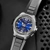 Casio Youth Series Round Dial Three Hands Industrial Style Business Fashion Quartz Movement Resin Strap Men Watches Blue MWA-100H-2A