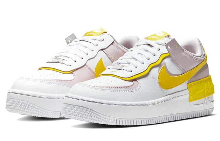 Nike Air Force 1 Low Shadow White Barely Rose Speed Yellow Women's CJ1641-102