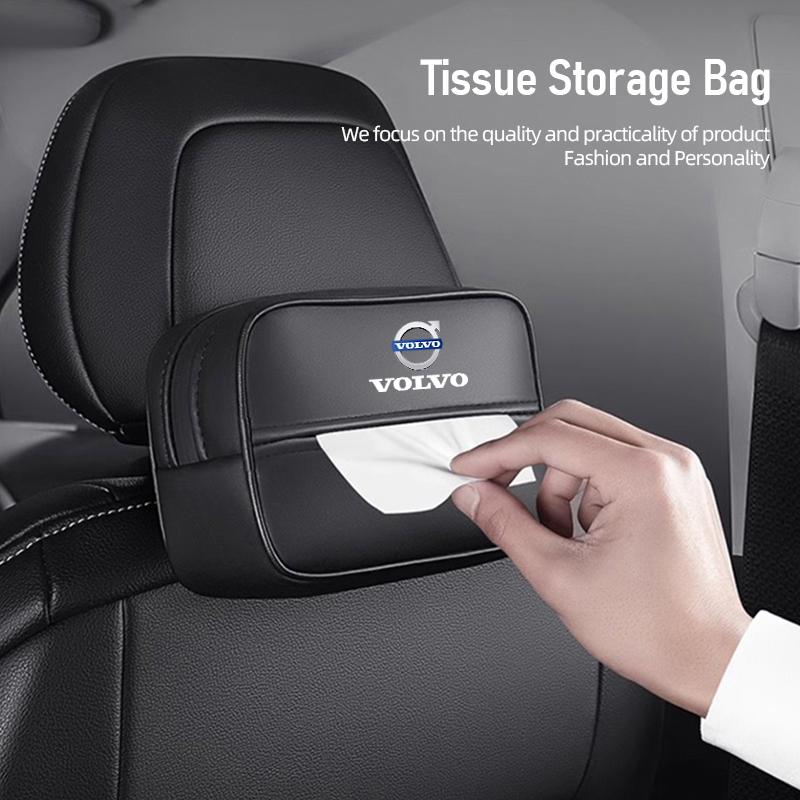 Car Interior Tissue Storage Box Auto Armrests Sunshades Seat Accessories For Volvo Xc60 Xc90 V40 V60 S60 V50 V90 S80 C40 XC40