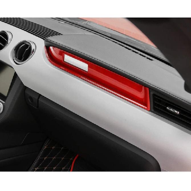 Zentrales rotes Beifahrer-Armaturenbrett-Abdeckungs-Dekor-Rahmenleiste Für Ford Mustang 2015+