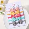 6Pcs/Set Sweet Colorful Ribbon Bowknot Elastic Headband for Baby Girls Ties Headwear Infant Kid Hair Accessories Diademas Gifts