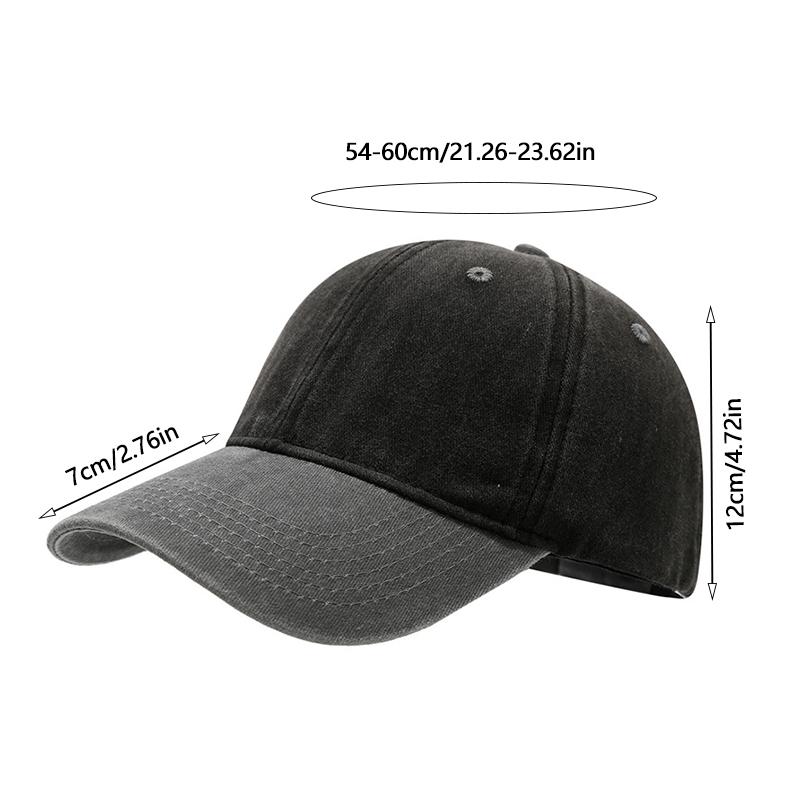 Unisex Versatile -matched Washed Baseball Hat Men and Women's Casual Sports Light Plate Cap Spring Summer Snapback Sun Hats